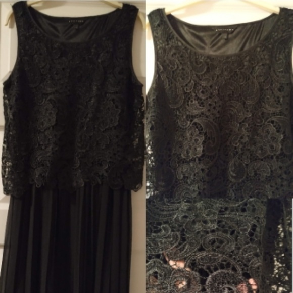 Atitude Dresses & Skirts - 👗 Elegant party black sleeveless dress with lace